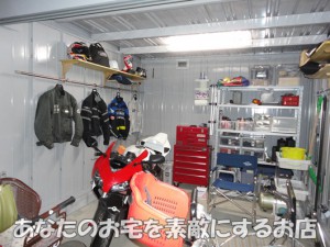 岐阜　ガレージ専門店『あなたのお宅を素敵にするお店』　バイク保管庫